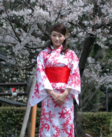 Mỗi mùa hoa anh đào nở, các cô gái thích xúng xính kimono đi ngắm hoa, đây đã trở thành truyền thống tại Nhật (Ảnh: Nhatban.net)